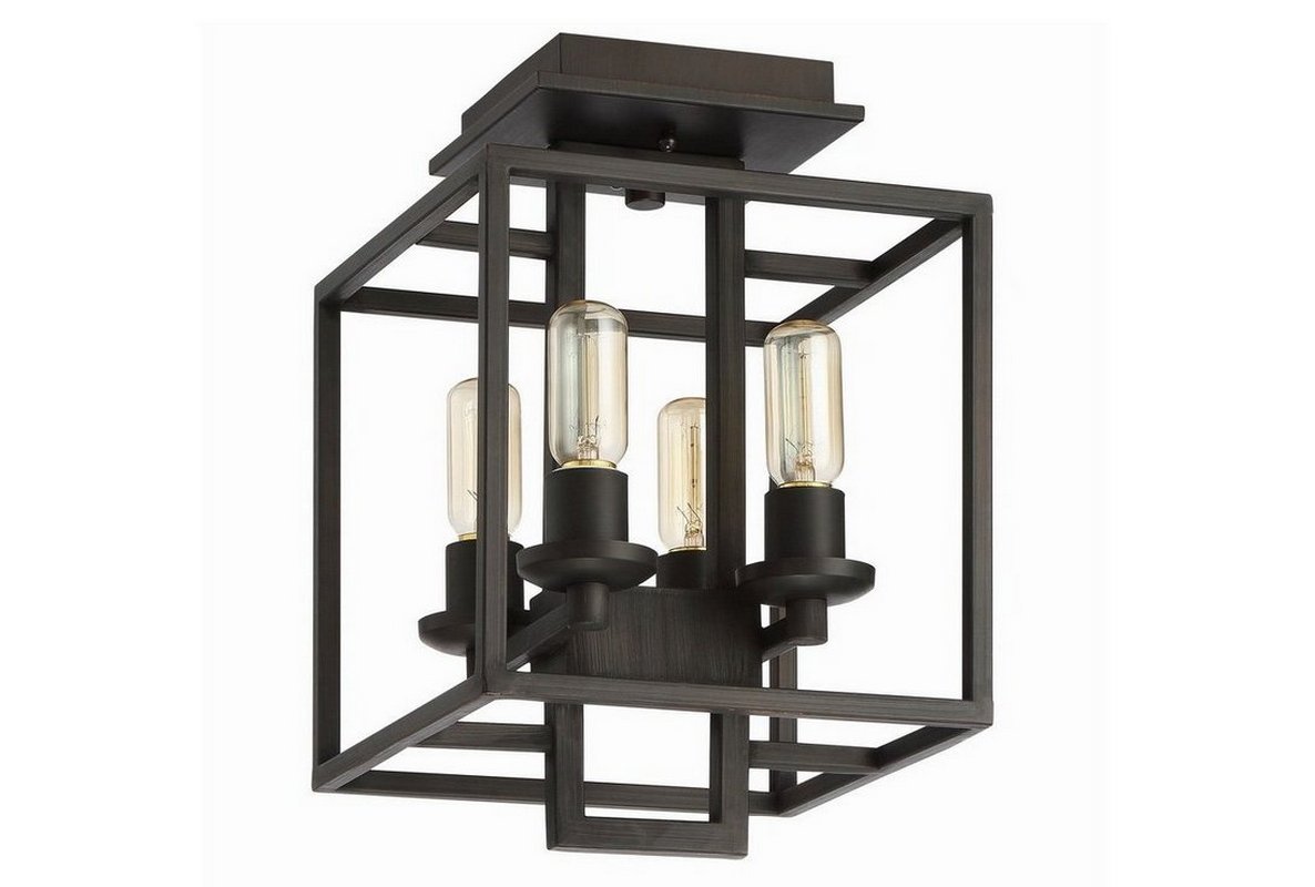 Craftmade Cubic Light Flush 10.5 wide 15 high Brushed Chrome Finish