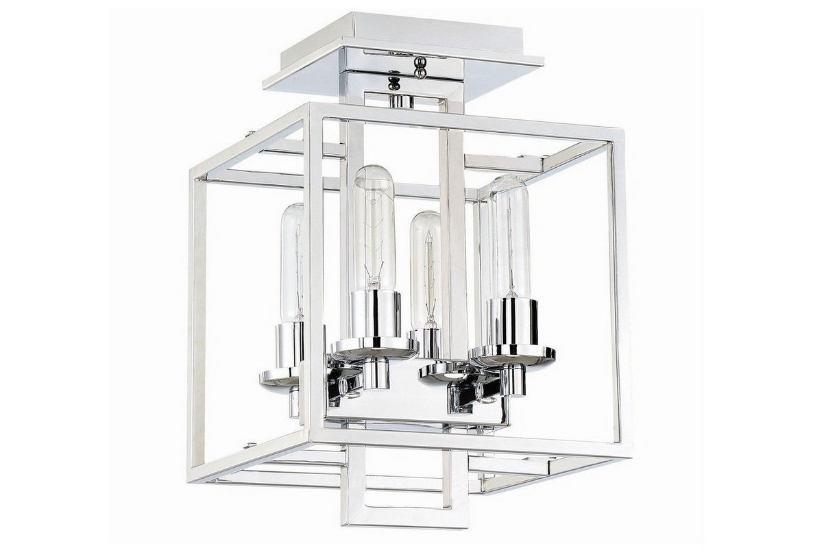 Craftmade Cubic Light Flush 10.5 wide 15 high Chrome Finish