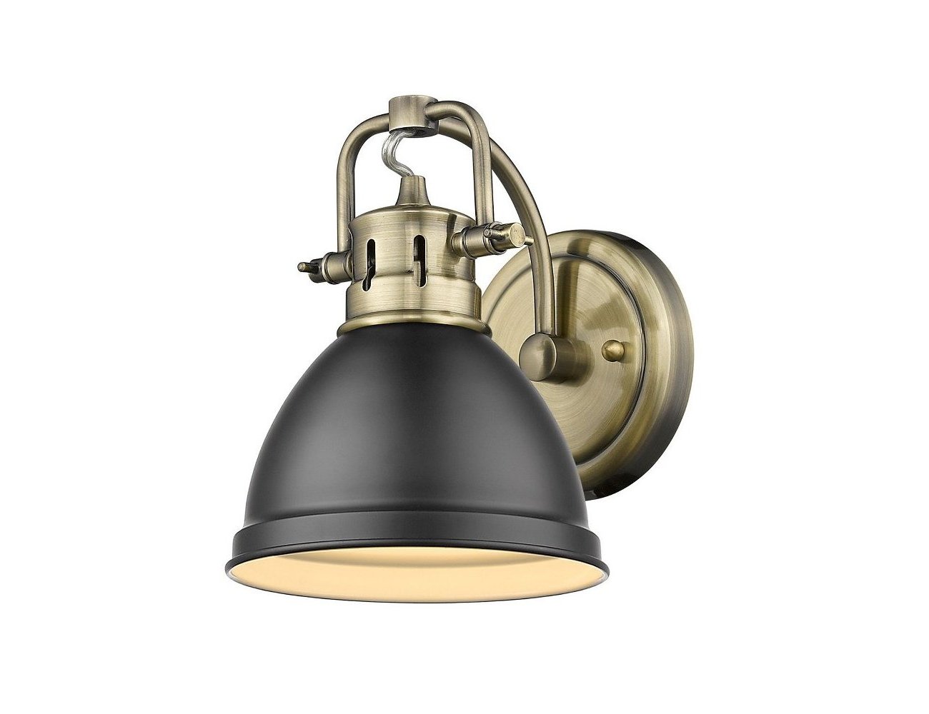Golden AB Duncan Vanity Classic 8.5 high 6.5 wide Brass Black Brass Finish