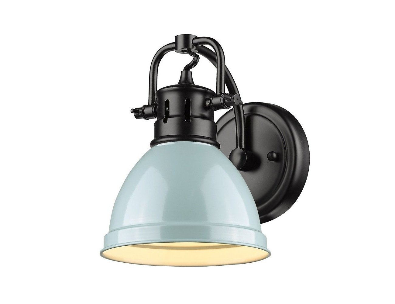 Golden BLK Duncan Vanity Classic 8.5 high 6.5 wide Black Foam Brass Finish