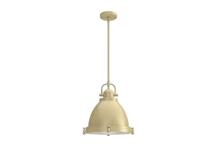 Hunter 19105 2 Pendant Industrial 14 Wide 23.25 High Brass Bronze with Holophane Glass