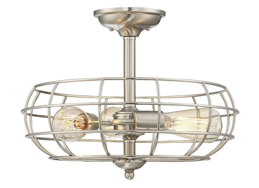 Savoy 8075 SN Light Flush Industrial with Inspirations Finish